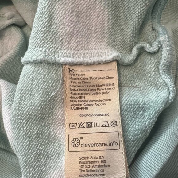 SCOTCH & SODA Subtle Tie-Dye Graphic Hoodie Size 12 Gender Neutral - Picture 5 of 8